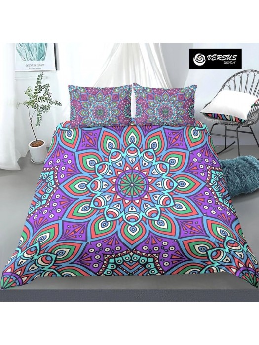 Set Copri Piumone Federe Copripiumino Etnico Mandala Duvet Cover BED0118